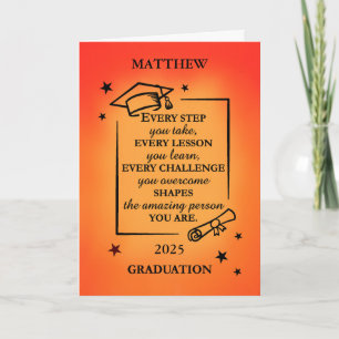 Carte 2025 Personnaliser Graduate Inspirational Vibrant
