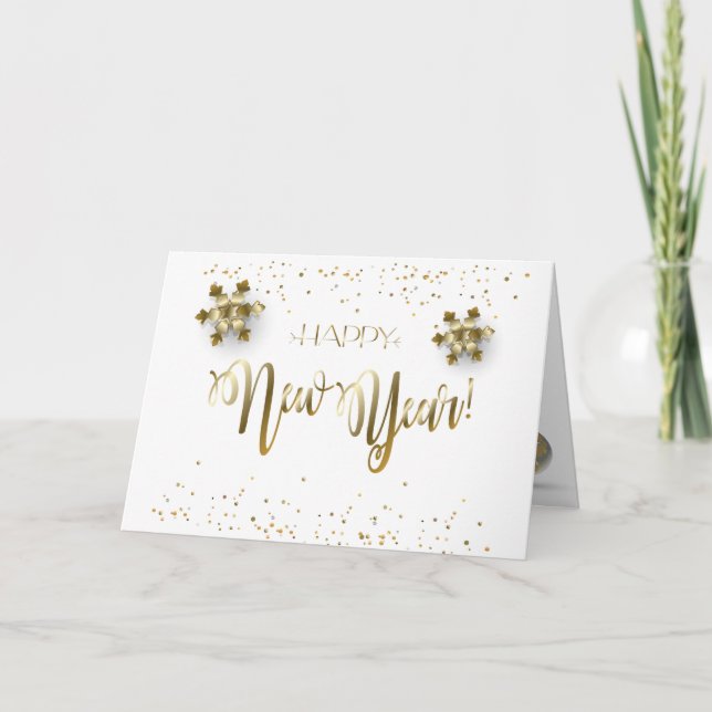 Carte 2026 Bonne année ! Festif des vacances d'hiver (Devant)
