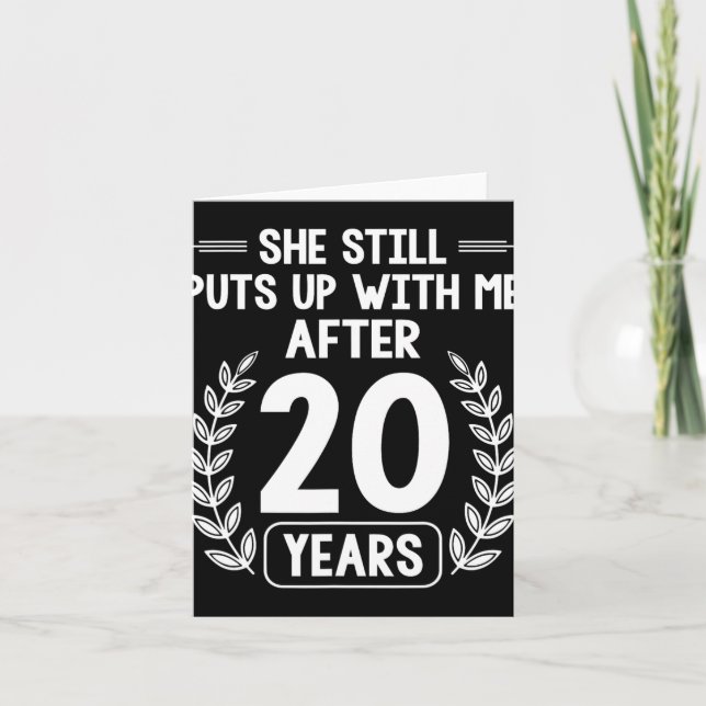Carte 20 Ans De Mariage Mari Funny 20e Anniversaire (Devant)