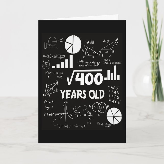 Carte 20 Ans Enseignant de mathématiques Anniversaires 2 (Devant)