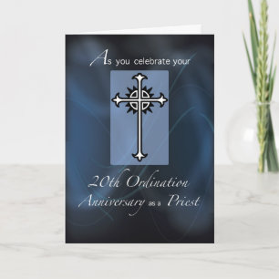 Carte 20e anniversaire de l'Ordination du prêtre