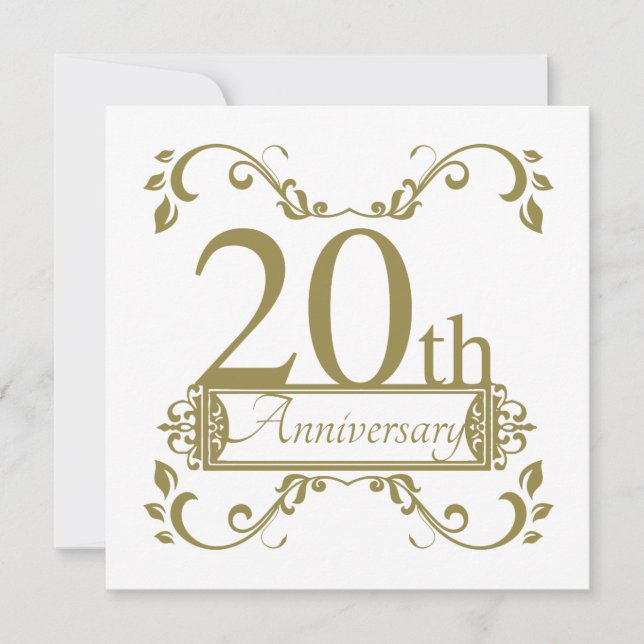 Carte 20e anniversaire de mariage (Devant)
