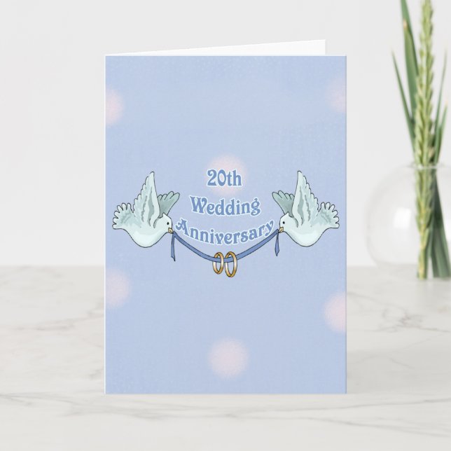Carte 20e anniversaire de mariage (Devant)