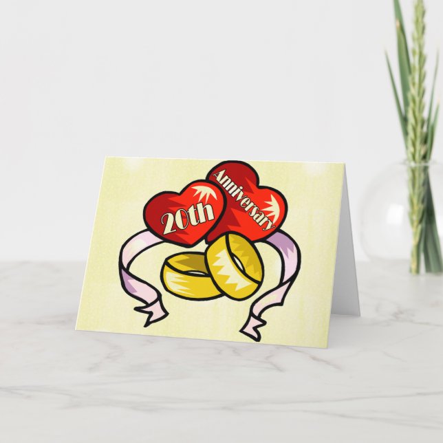 Carte 20e anniversaire du Mariage (Devant)