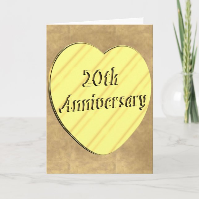 Carte 20e anniversaire du Mariage (Devant)