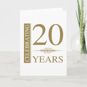 Carte 20e anniversaire du Mariage