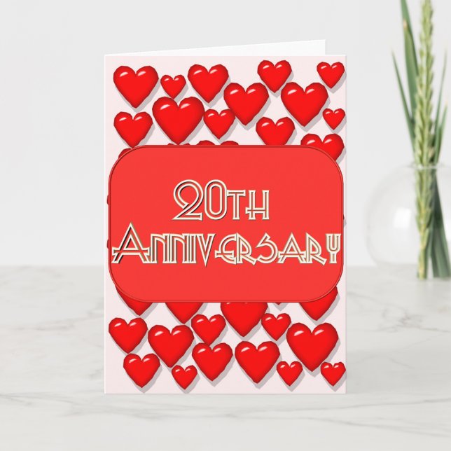 Carte 20e anniversaire du Mariage (Devant)