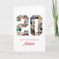 20e anniversaire Numéro 20 Photo Collage personnal