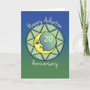 Carte 20ème Gotcha lune d'anniversaire de jour/adoption,