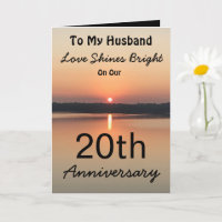 20th Love Shines Bright Husband Anniversary