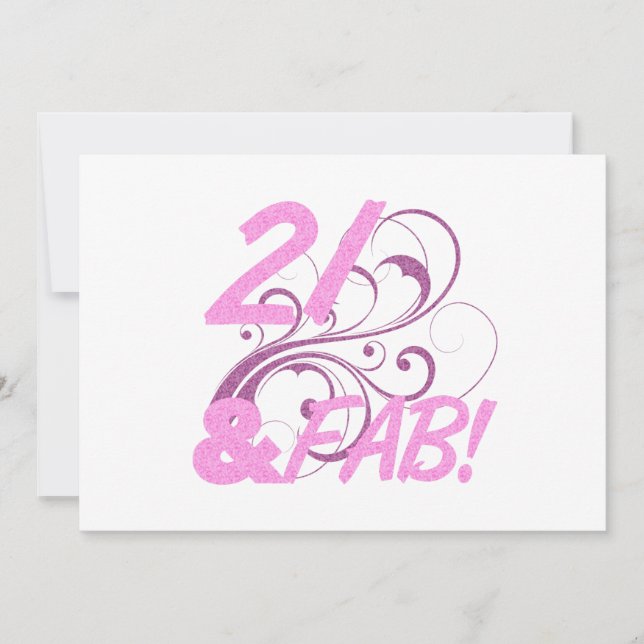Carte 21 Et Fabuleux anniversaire (Devant)