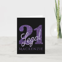 21 et juridique | Purple Faux Parties scintillant 