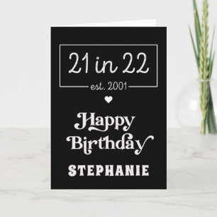 Carte 21e anniversaire 21 dans 22 est 2001 Anniversaire
