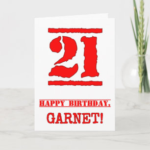 Carte 21e anniversaire : Amusant, Timbre en caoutchouc r