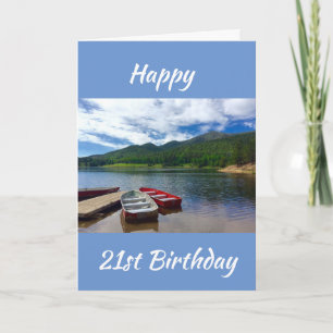 CARTE **21E ANNIVERSAIRE** SOUHAITE LE STYLE DE LAC