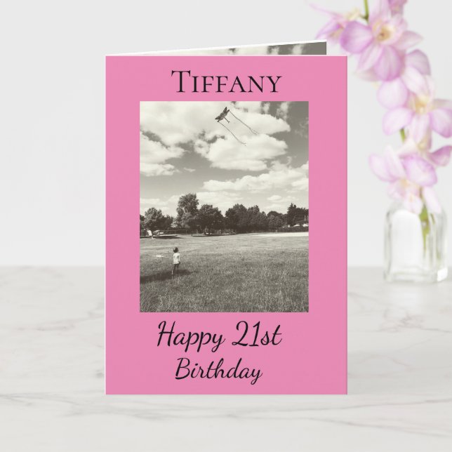 Carte 21e Inspiration Suivez vos rêves Anniversaire (Orchidée)