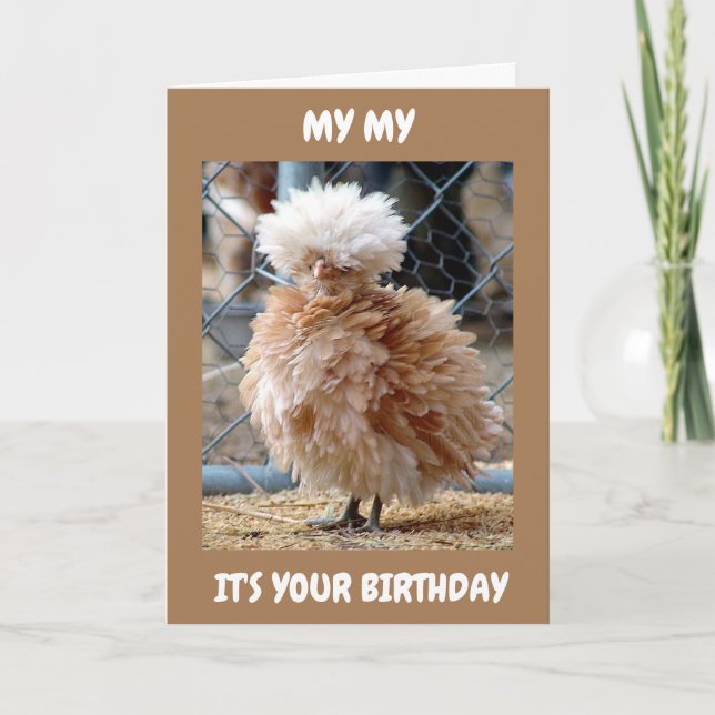 CARTE **21E** SOUHAIT D'ANNIVERSAIRE DU COOL POULET (Devant)