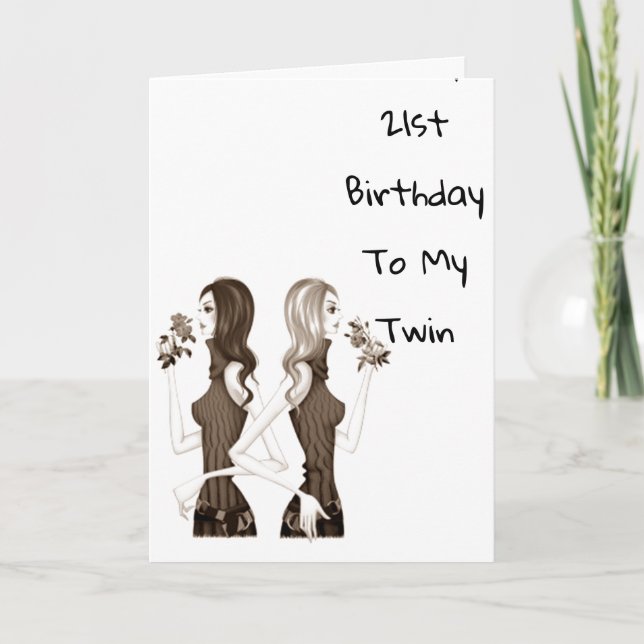 CARTE **21E** SOUHAITE L'ANNIVERSAIRE À MA **SOEUR DOUCE (Devant)