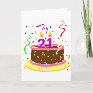 Carte 21st Birthday Cake