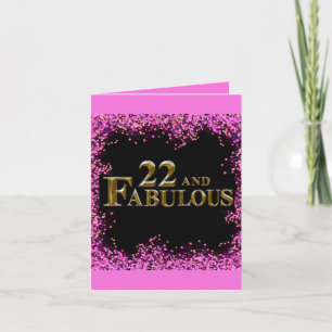 Carte 22e anniversaire 