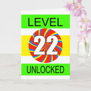 Carte 22e Anniversaire Jeu d'Ordinateur