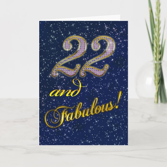 Carte 22e anniversaire pour quelqu'un Fabulous (Devant)