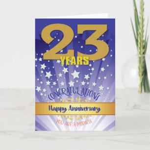 Carte 23 Anniversaire de la reprise Numéros Gras