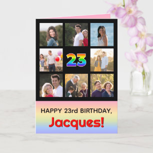 Carte 23e anniversaire : Arc en ciel amusant #, photos p