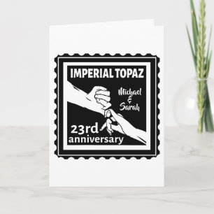 Carte 23e anniversaire de mariage Topaze impériale
