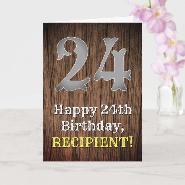Carte 24e anniversaire : Pays inspiré par l'Ouest Look,  (Orchidée)