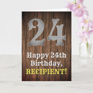 Carte 24e anniversaire : Pays inspiré par l'Ouest Look, 