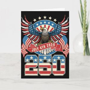 Carte 250 Ans 1776 2026 250e Anniversaire 4 Juillet Ame