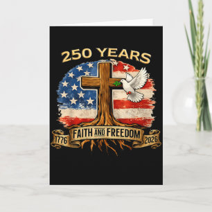 Carte 250 Ans 250e Anniversaire Américain Drapeau Usa Ét