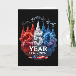 Carte 250 Ans Américain 250e Usa Patriotique 4 Juillet