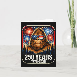 Carte 250 Ans Bigfoot Patriotique 1776-2026 250ème