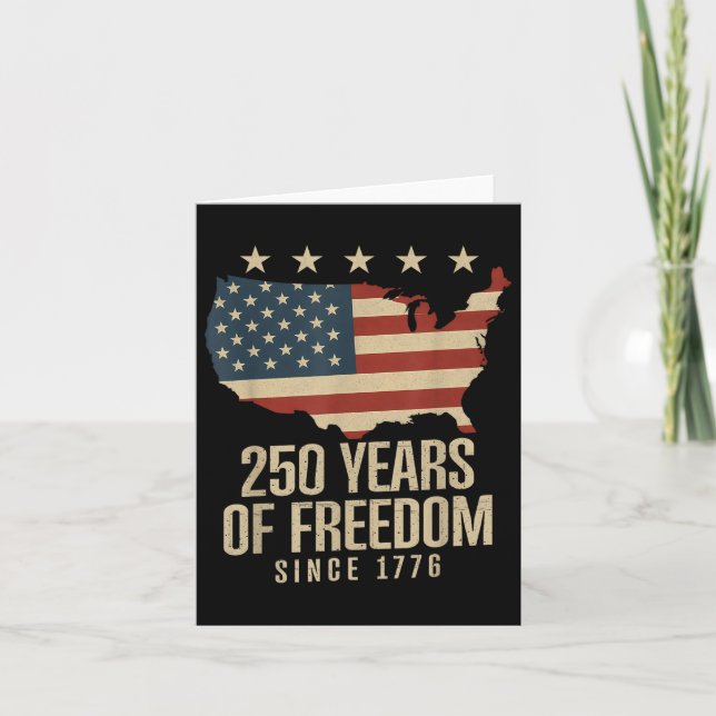 Carte 250 Ans De Liberté 250E Anniversaire Amérique Drap (Devant)