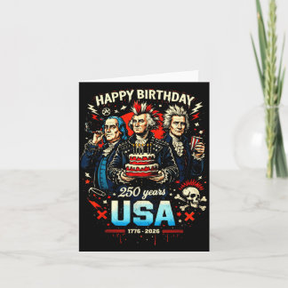 Carte 250 Ans Punk Rock USA Pères Fondateurs 1776 4ème