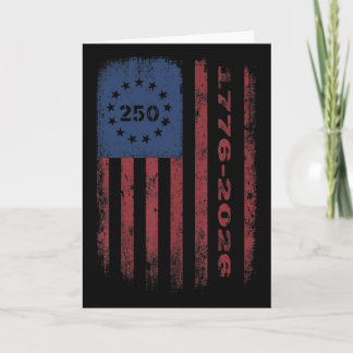 Carte 250e anniversaire États-Unis Patriotique Hommes Fe