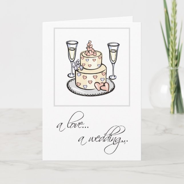 Carte 2598 Lunettes de gâteau Religieux Mariage Félicita (Devant)