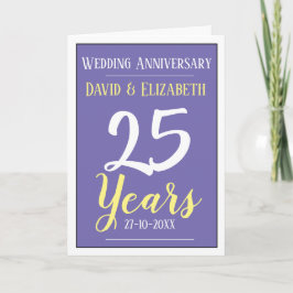 Carte 25 Anniversaire du Mariage d'argent