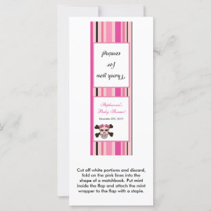 Carte 25 Mint Matchbook Girl Pink Punk Rock Crâne