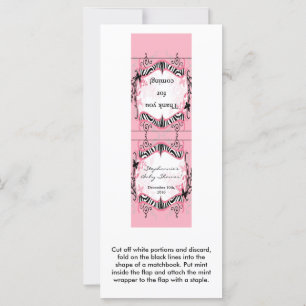 Carte 25 Mint Matchbooks Girly Butterfly Zebra Print