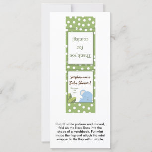 Carte 25 Monnaie Safari Jungle Elephant Vert