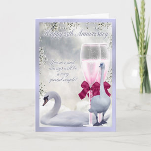Carte 25e anniversaire - Anniversaire de l'argent