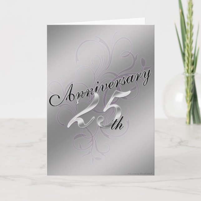 Carte 25e anniversaire (carte anniversaire) (Devant)