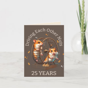 Carte 25e anniversaire hamsters Se conduire les uns les 