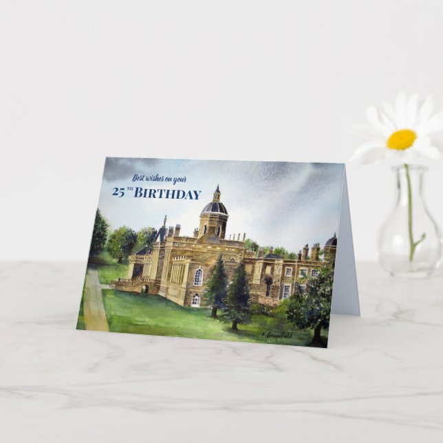 Carte 25e anniversaire Wives Castle Howard York Peinture (Petite plante)