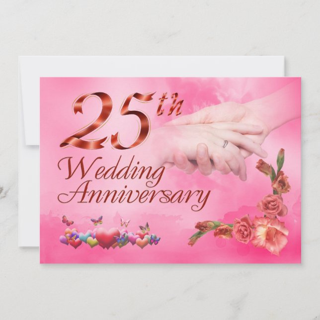 Carte 25ème anniversaire de mariage (Devant)