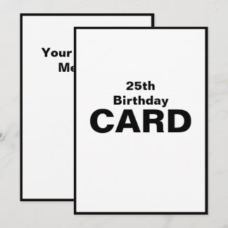 Carte 25eVingt-cinquième 25 Vingt-cinq 2-5 Anniversaire