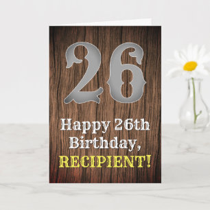 Carte 26e anniversaire : Pays inspiré par l'Ouest Look, 